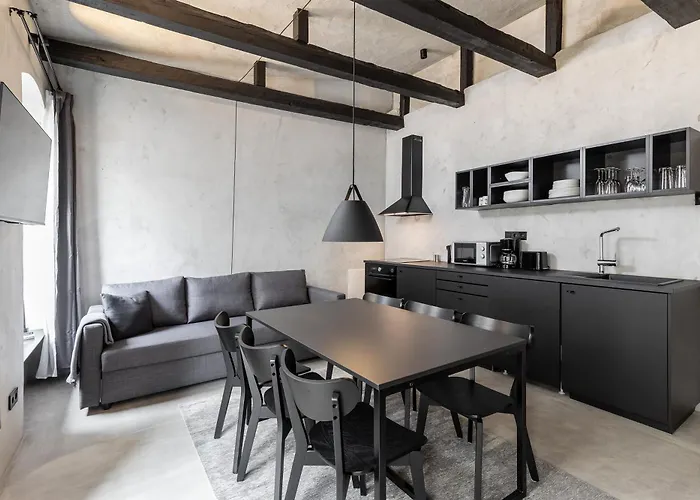 Black White 41sqm 2room maisonette apt near center